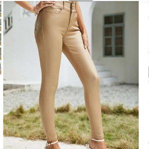 Shiny Tan (gold) Pants from Shein